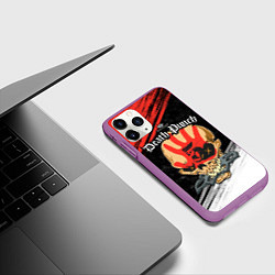 Чехол iPhone 11 Pro матовый Five Finger Death Punch 7, цвет: 3D-фиолетовый — фото 2