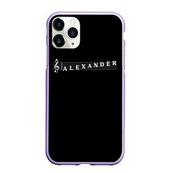 Чехол iPhone 11 Pro матовый Alexander, цвет: 3D-светло-сиреневый