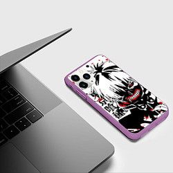 Чехол iPhone 11 Pro матовый ТОКИЙСКИЙ ГУЛЬ, цвет: 3D-фиолетовый — фото 2