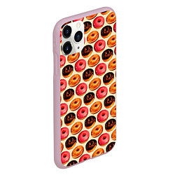 Чехол iPhone 11 Pro матовый Пончики, цвет: 3D-розовый — фото 2