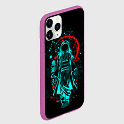 Чехол iPhone 11 Pro матовый Нэдзуко, Kimetsu no Yaiba, цвет: 3D-фиолетовый — фото 2