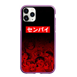 Чехол iPhone 11 Pro матовый SENPAI СЕНПАЙ, цвет: 3D-фиолетовый