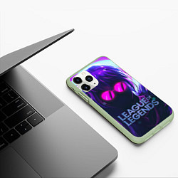 Чехол iPhone 11 Pro матовый Evelynn LOL, цвет: 3D-салатовый — фото 2