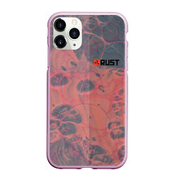 Чехол iPhone 11 Pro матовый Rust Красная текстура Раст, цвет: 3D-розовый