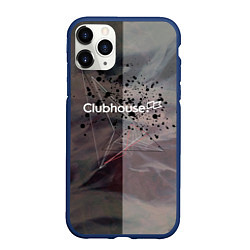 Чехол iPhone 11 Pro матовый Clubhouse Клабхаус лого бразги, цвет: 3D-тёмно-синий