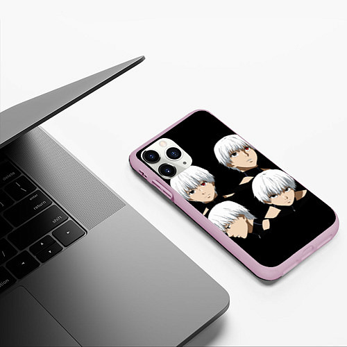 Чехол iPhone 11 Pro матовый TOKYO GHOUL / 3D-Розовый – фото 3