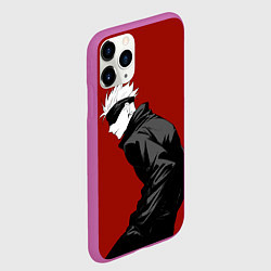 Чехол iPhone 11 Pro матовый Годжо Магическая Битва арт02, цвет: 3D-фиолетовый — фото 2