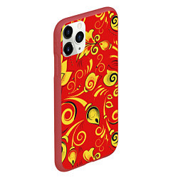 Чехол iPhone 11 Pro матовый ХОХЛОМА, цвет: 3D-красный — фото 2