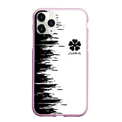 Чехол iPhone 11 Pro матовый Чёрный клевер,, цвет: 3D-розовый