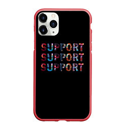 Чехол iPhone 11 Pro матовый Саппорт LOL, цвет: 3D-красный