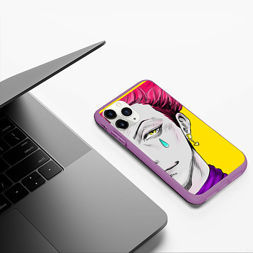 Чехол iPhone 11 Pro матовый Hunter x Hunter Хисока / 3D-Фиолетовый – фото 3