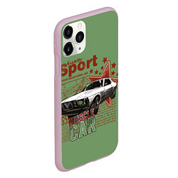 Чехол iPhone 11 Pro матовый Muscle car, цвет: 3D-розовый — фото 2