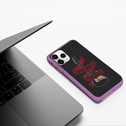 Чехол iPhone 11 Pro матовый РОК НАВСЕГДА!, цвет: 3D-фиолетовый — фото 2