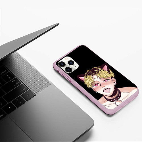 Чехол iPhone 11 Pro матовый АхегаоAhegao О Чан У / 3D-Розовый – фото 3