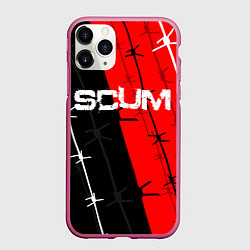 Чехол iPhone 11 Pro матовый SCUM, цвет: 3D-малиновый