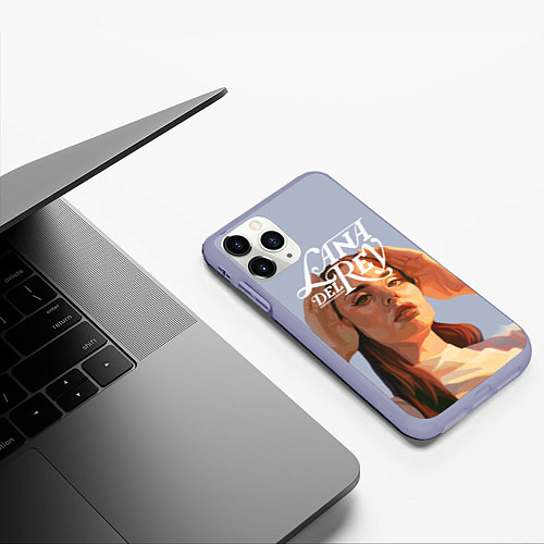 Чехол iPhone 11 Pro матовый Lana del rey / 3D-Светло-сиреневый – фото 3