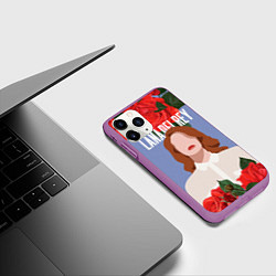 Чехол iPhone 11 Pro матовый LANA DEL REY, цвет: 3D-фиолетовый — фото 2