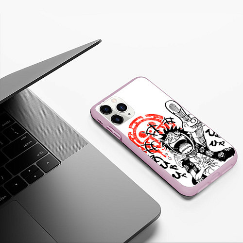 Чехол iPhone 11 Pro матовый One Piece / 3D-Розовый – фото 3