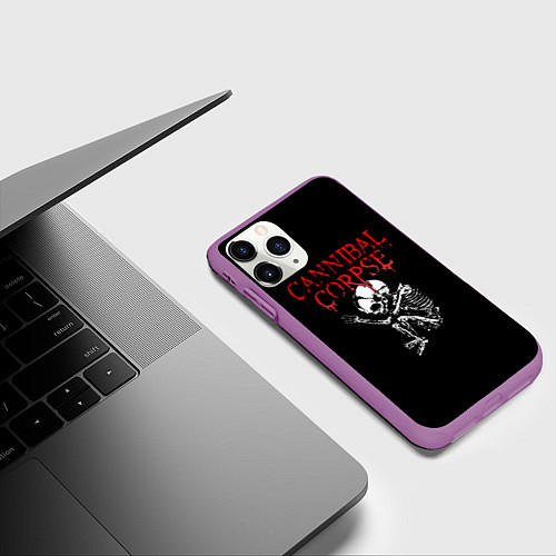 Чехол iPhone 11 Pro матовый Cannibal Corpse 1 / 3D-Фиолетовый – фото 3