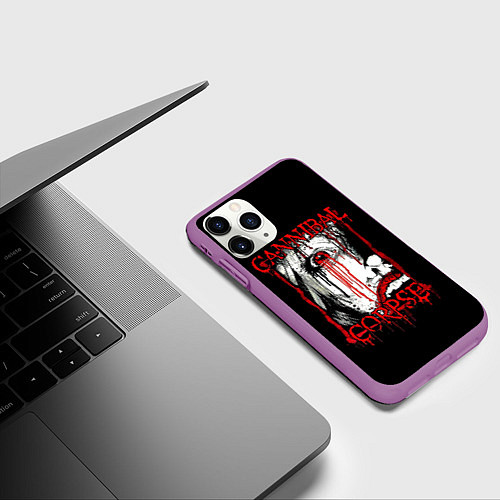 Чехол iPhone 11 Pro матовый Cannibal Corpse 2 / 3D-Фиолетовый – фото 3