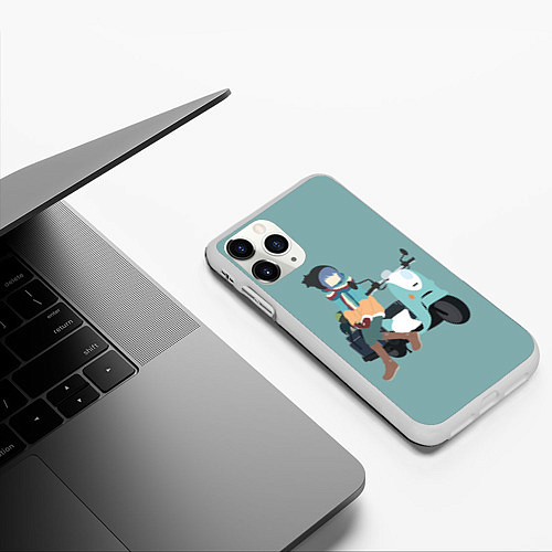 Чехол iPhone 11 Pro матовый Рин Сима / 3D-Белый – фото 3