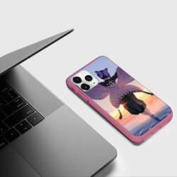 Чехол iPhone 11 Pro матовый КЛИНОК РАССЕКАЮЩИЙ ДЕМОНОВ, цвет: 3D-малиновый — фото 2