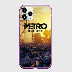 Чехол iPhone 11 Pro матовый Metro Exodus, цвет: 3D-фиолетовый