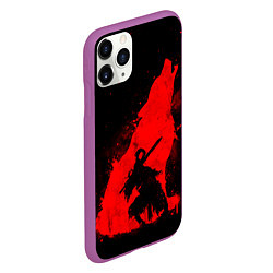 Чехол iPhone 11 Pro матовый DARK SOULS ТЁМНЫЕ ДУШИ, цвет: 3D-фиолетовый — фото 2