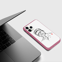 Чехол iPhone 11 Pro матовый Aniki, цвет: 3D-малиновый — фото 2