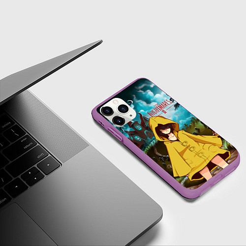Чехол iPhone 11 Pro матовый Little Nightmares 2 / 3D-Фиолетовый – фото 3