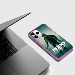 Чехол iPhone 11 Pro матовый Metro Exodus, цвет: 3D-фиолетовый — фото 2