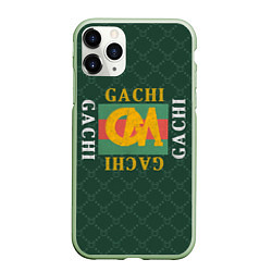 Чехол iPhone 11 Pro матовый GACHI GUCCI, цвет: 3D-салатовый