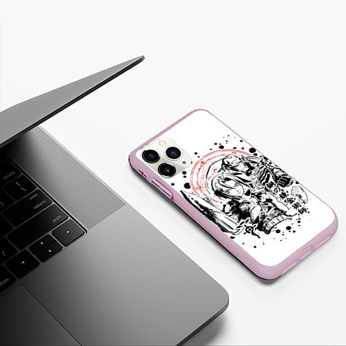 Чехол iPhone 11 Pro матовый Стальной алхимик / 3D-Розовый – фото 3