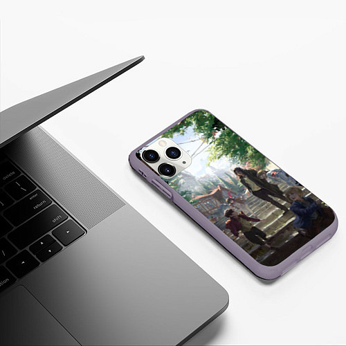 Чехол iPhone 11 Pro матовый АТАКА ТИТАНОВ ФИНАЛ EREN / 3D-Серый – фото 3