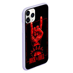 Чехол iPhone 11 Pro матовый Rock & Roll, цвет: 3D-светло-сиреневый — фото 2