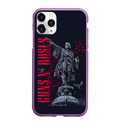 Чехол iPhone 11 Pro матовый GUNS-N-ROSES, цвет: 3D-фиолетовый