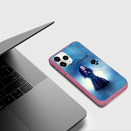 Чехол iPhone 11 Pro матовый Nightwish / 3D-Малиновый – фото 3