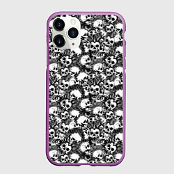 Чехол iPhone 11 Pro матовый Punks not Dead, цвет: 3D-фиолетовый