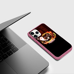 Чехол iPhone 11 Pro матовый Genshin Impact - Hu Tao, цвет: 3D-малиновый — фото 2