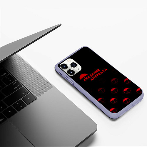 Чехол iPhone 11 Pro матовый Академия Амбрелла / 3D-Светло-сиреневый – фото 3