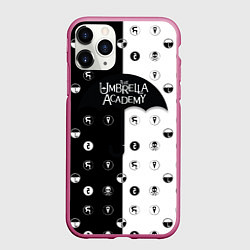 Чехол iPhone 11 Pro матовый Umbrella Academy, цвет: 3D-малиновый