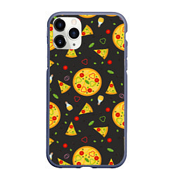 Чехол iPhone 11 Pro матовый Веганская пицца, цвет: 3D-серый