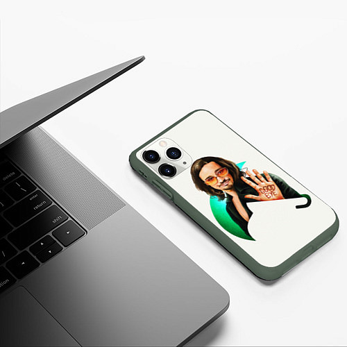 Чехол iPhone 11 Pro матовый Klaus / 3D-Темно-зеленый – фото 3