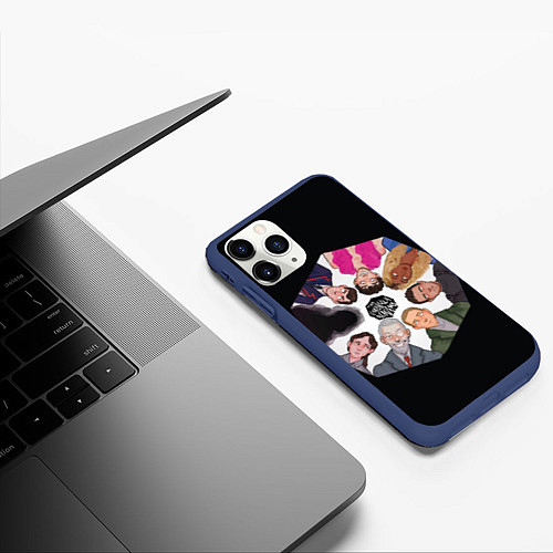 Чехол iPhone 11 Pro матовый Академия Зонта / 3D-Тёмно-синий – фото 3