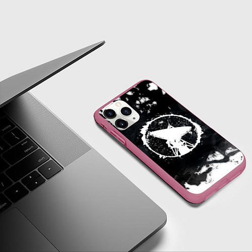 Чехол iPhone 11 Pro матовый ГРОТ / 3D-Малиновый – фото 3