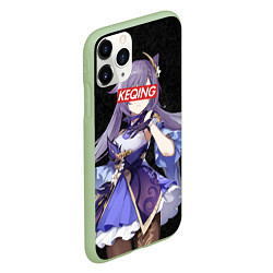 Чехол iPhone 11 Pro матовый Genshin Impact KEQING, цвет: 3D-салатовый — фото 2