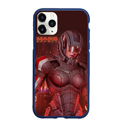 Чехол iPhone 11 Pro матовый Mass Effect, цвет: 3D-тёмно-синий