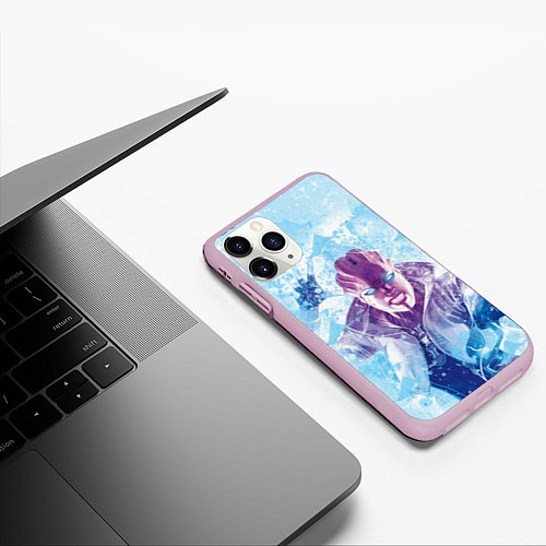 Чехол iPhone 11 Pro матовый Масс эффект / 3D-Розовый – фото 3