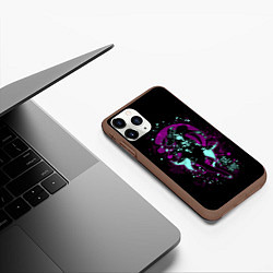 Чехол iPhone 11 Pro матовый GENSHIN IMPACT, МОНА, цвет: 3D-коричневый — фото 2