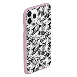 Чехол iPhone 11 Pro матовый Rock music, цвет: 3D-розовый — фото 2